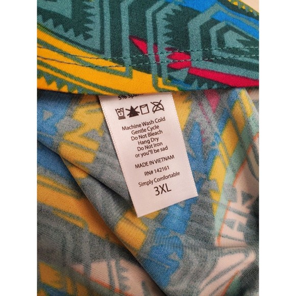 NWT LuLaRoe Size 3XL Skirt Flattering Stretch Colorful Geometric Patterns Cute - Picture 7 of 9